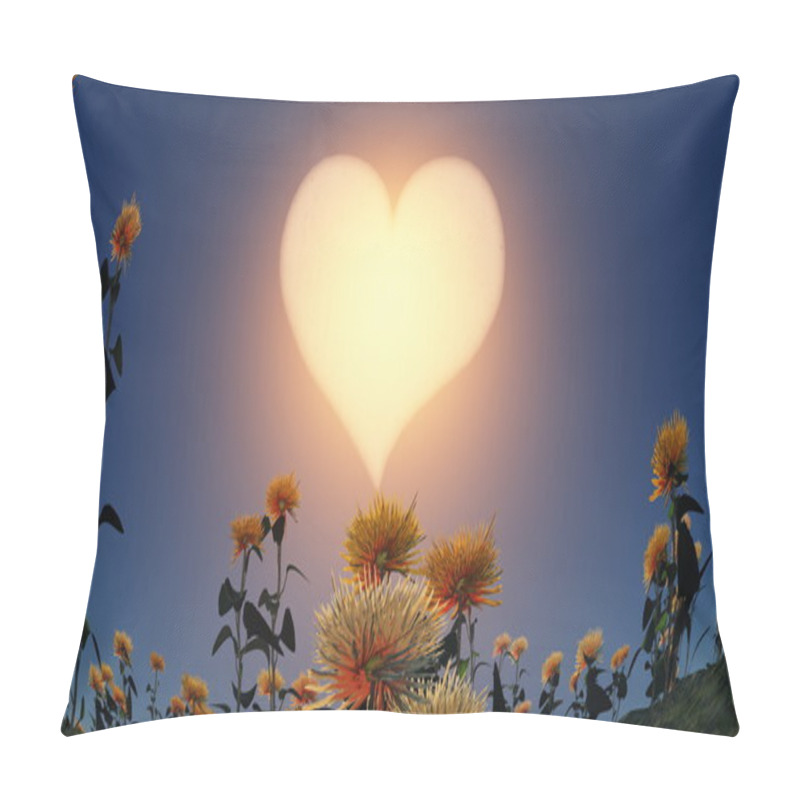 Personality  Heart Shape Moon Pillow Covers