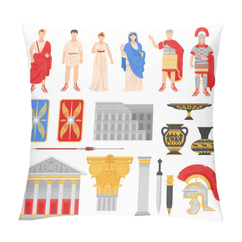 Personality  Imperial Rome Icons Set Pillow Covers