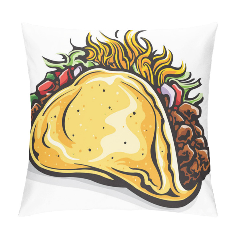 Personality  Hard Shell Taco Isolated Pillow Covers