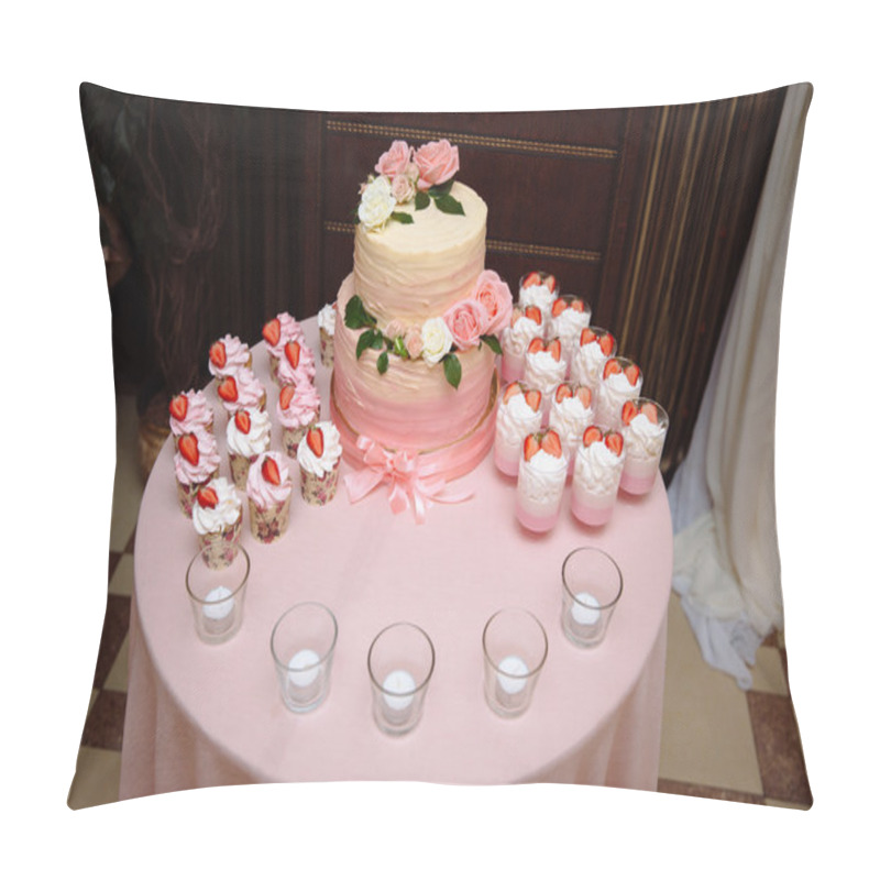 Personality  Candy Bar. Table With Sweets, Candies, Dessert Pillow Covers