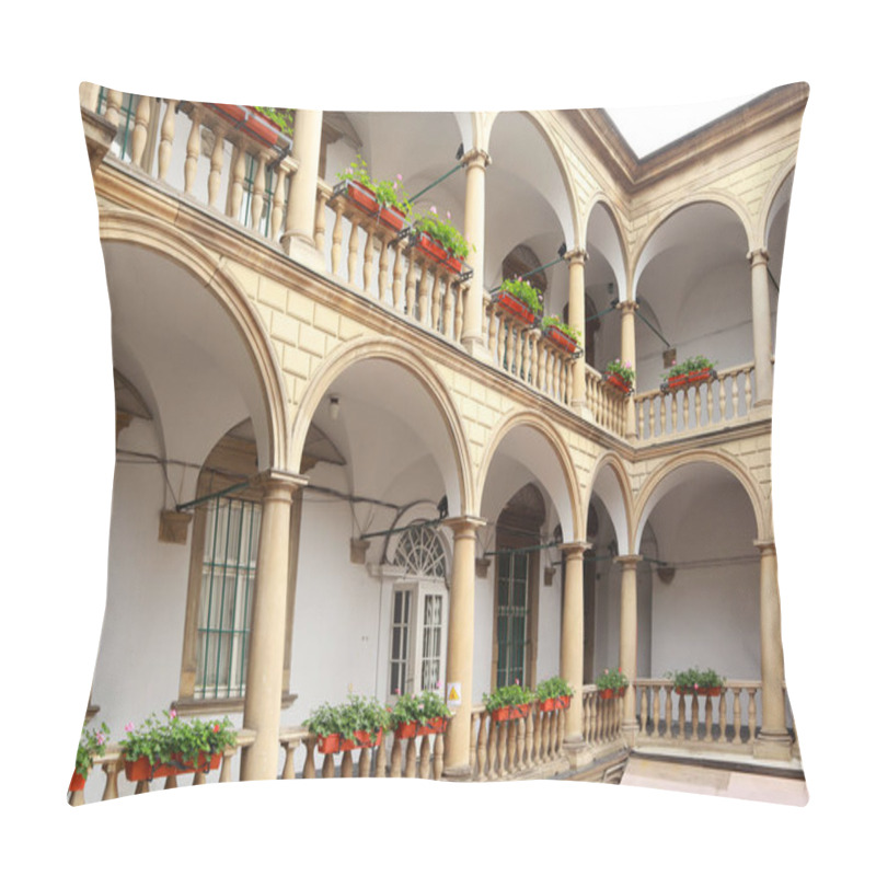 Personality  Italian Courtyard In Lviv, Ukraine Pillow Covers