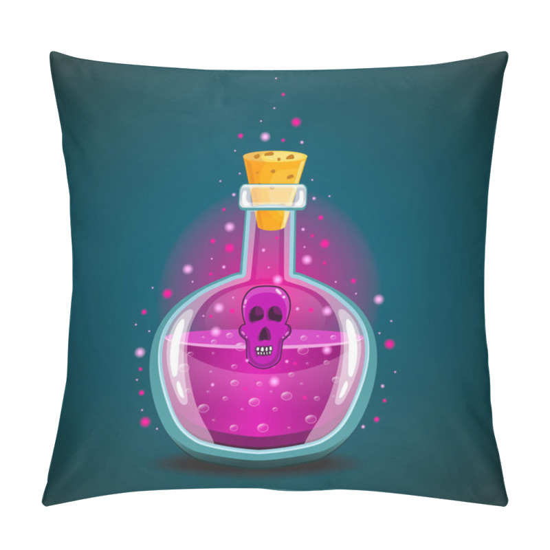 Personality  Bottle Of Magic Elixir With Skull-2 Pillow Covers