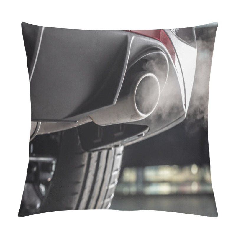 Personality  Leaking Gases From The Exhaust Of A Petrol Or Diesel Car. Pillow Covers