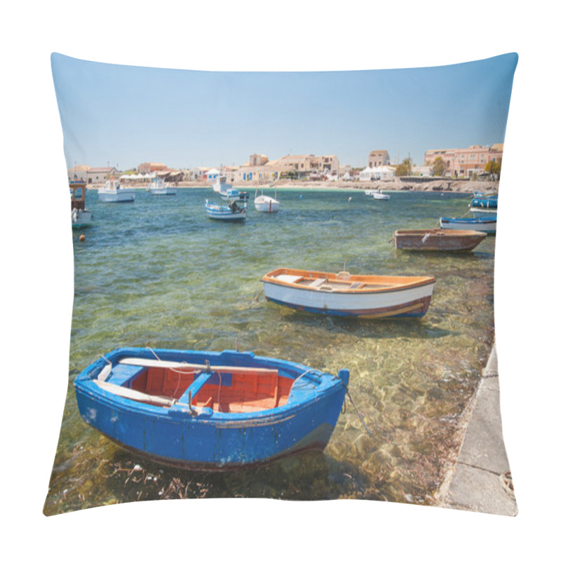 Personality  Mediterranean Fishing Village Pillow Covers