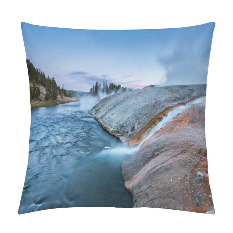 Personality  Midway Geyser Basin In Yellowstone National Park Pillow Covers