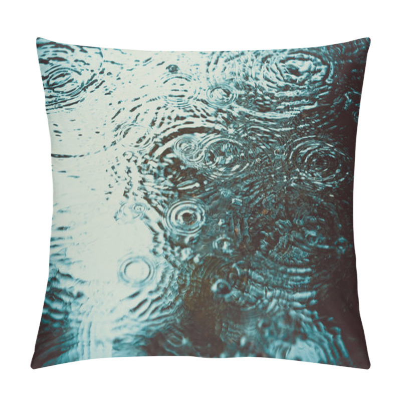 Personality  Beautiful Natural Background With Rainy Weather Pillow Covers