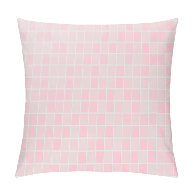 Personality  Pink Tiles Abstract Background. Design Geometric Mosaic Texture. Pillow Covers