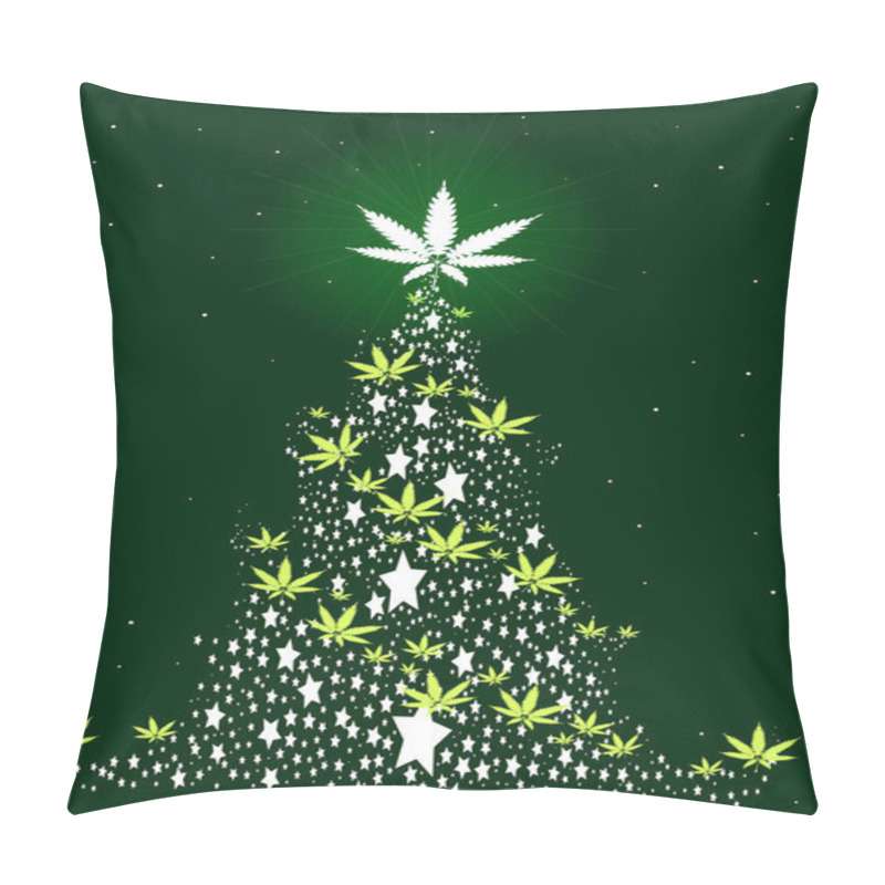 Personality   Hemp Spangled Christmas Tree Pillow Covers