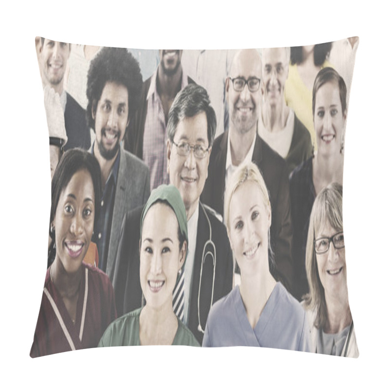 Personality  Diverse People Of Various Occupations Concept Pillow Covers