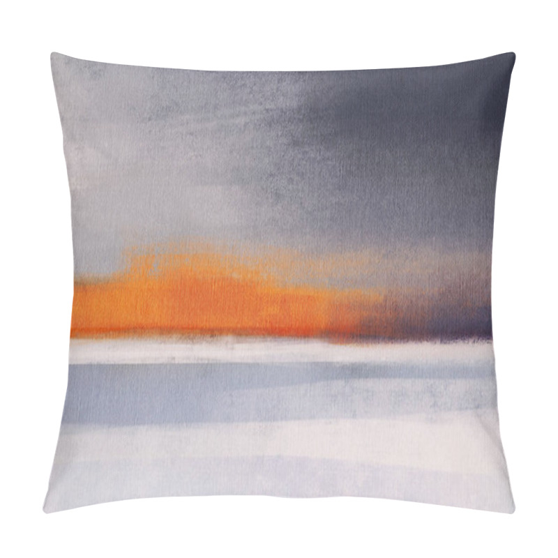 Personality  Abstract Impressionism. Winter Landscape. Modern Painting.  Hand-drawn Illustration.  Pillow Covers