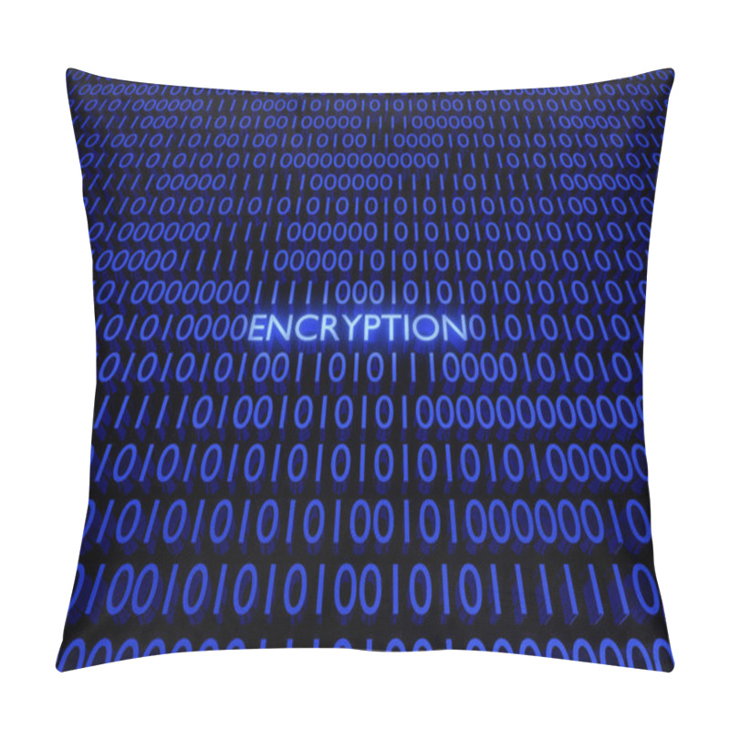 Personality  Encryption Text Among Wall Of 0 And 1 Numbers. Zero And One Digits. Pillow Covers