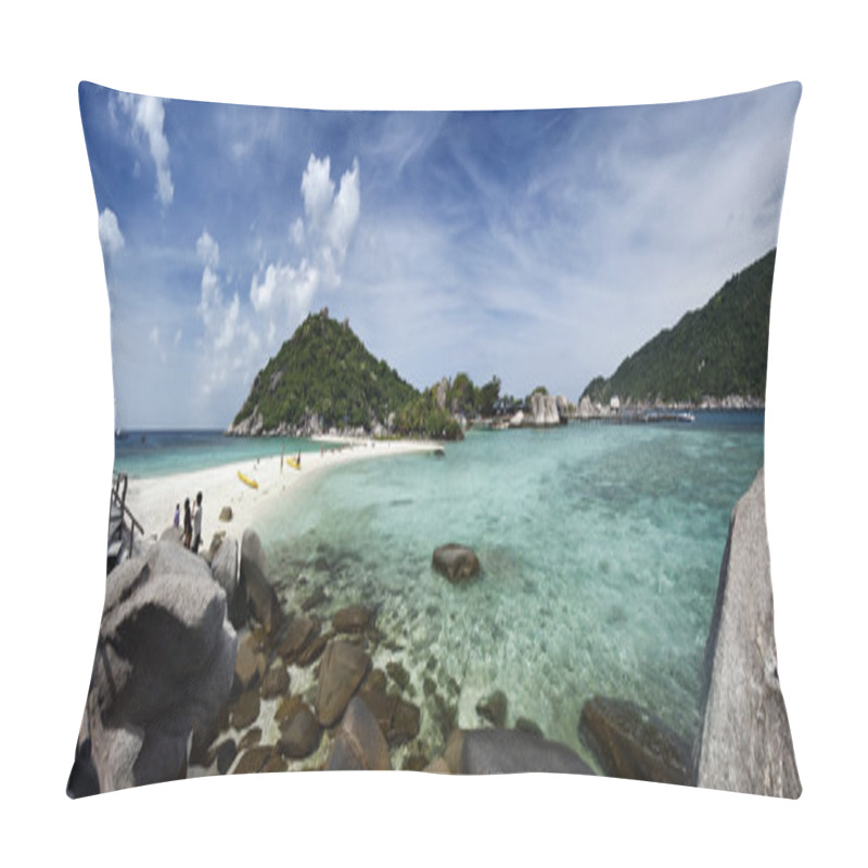 Personality  Thailand, Koh Nangyuan (Nangyuan Island), Panoramic View Of The Island Pillow Covers