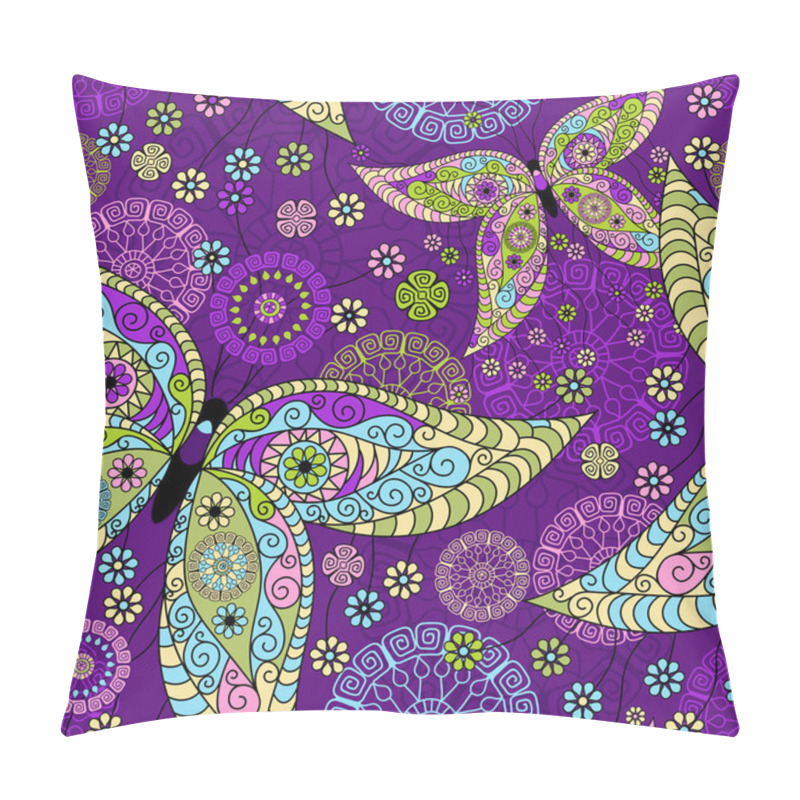 Personality  Seamless Spring Violet Pattern Pillow Covers