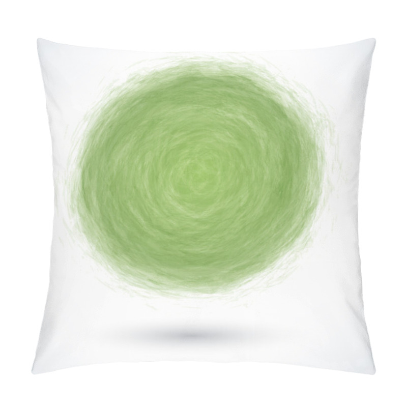 Personality  Green Brush Stroke In  Circle Pillow Covers