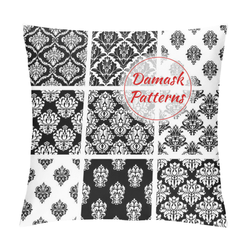 Personality  Old Damask Or Damasque Seamless Pattern Background Pillow Covers