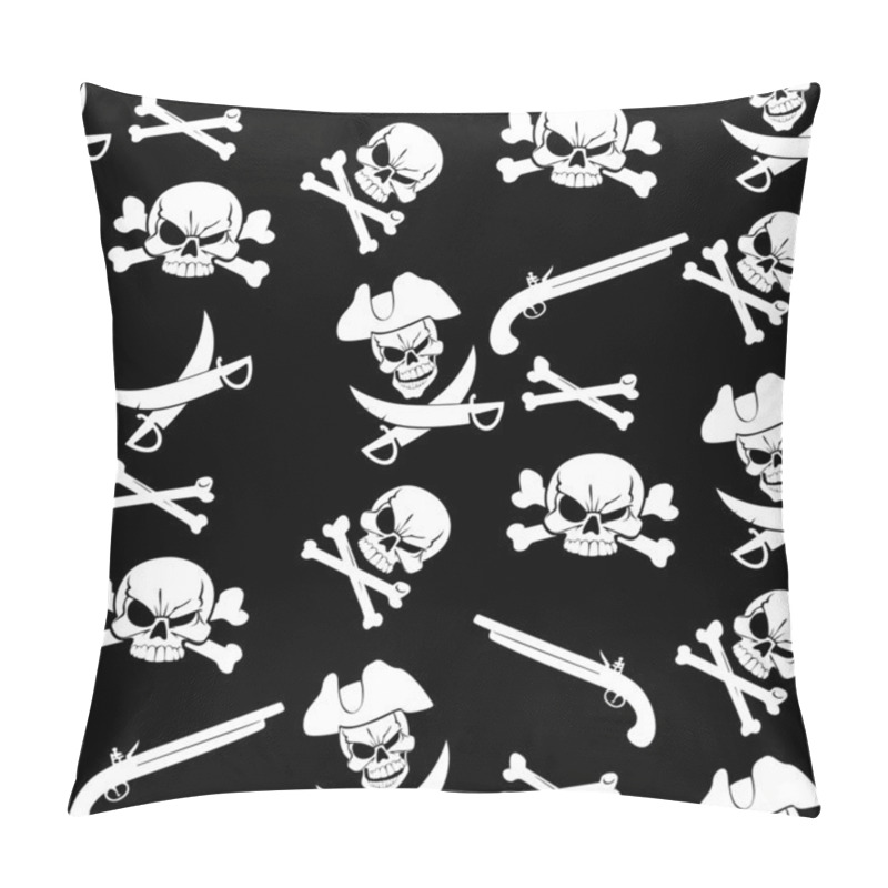 Personality  Jolly Roger Seamless Pattern Pillow Covers