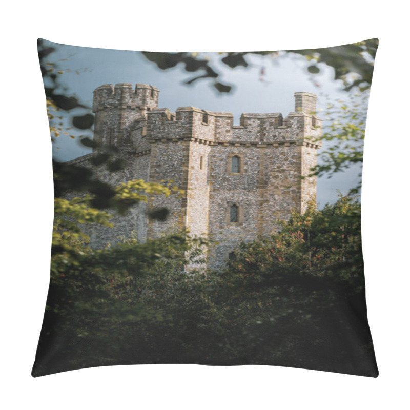 Personality  Arundel Castle, West Sussex. Summer 2020 Shot On A Cloudy Sunny Day. Large Medieval Fortress In The South Of England Pillow Covers