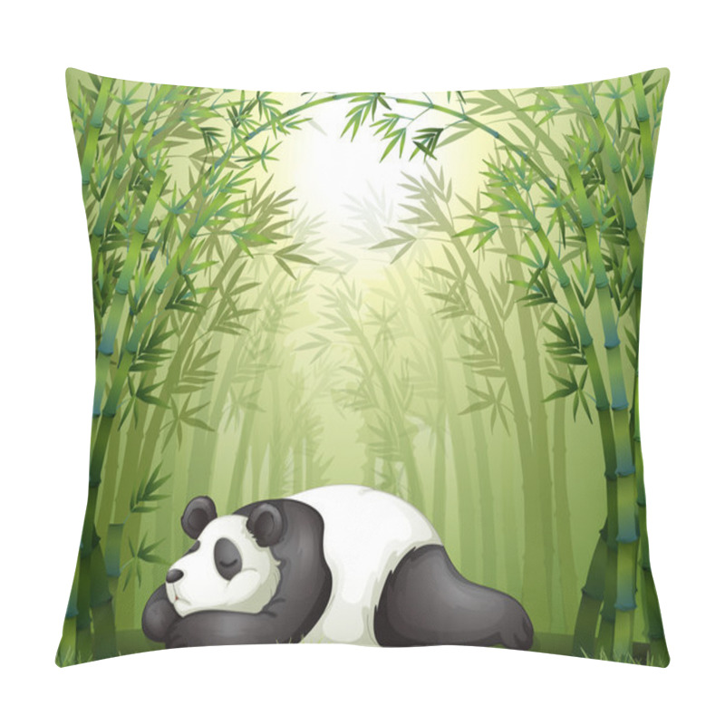 Personality  A Panda Sleeping Between The Bamboo Trees Pillow Covers