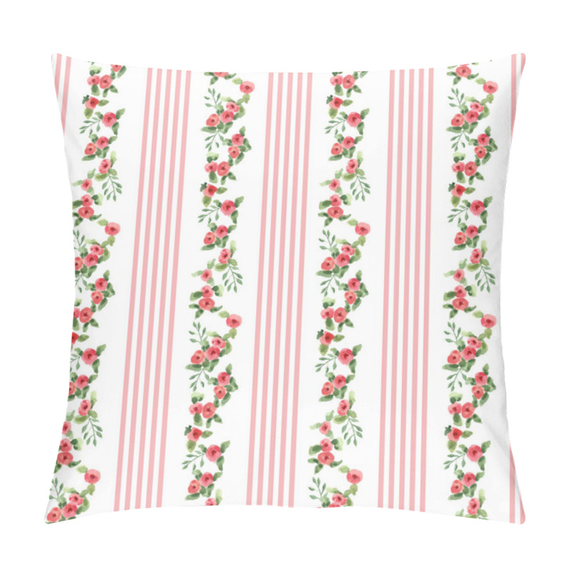 Personality  English Floral Pattern With Stripes Pillow Covers