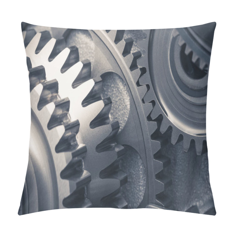 Personality  Engine Gear Wheels, Industrial Background Pillow Covers