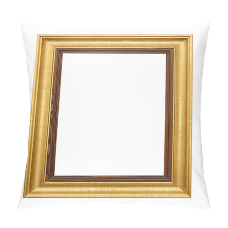 Personality  Elegant Gold Picture Frame On White Pillow Covers