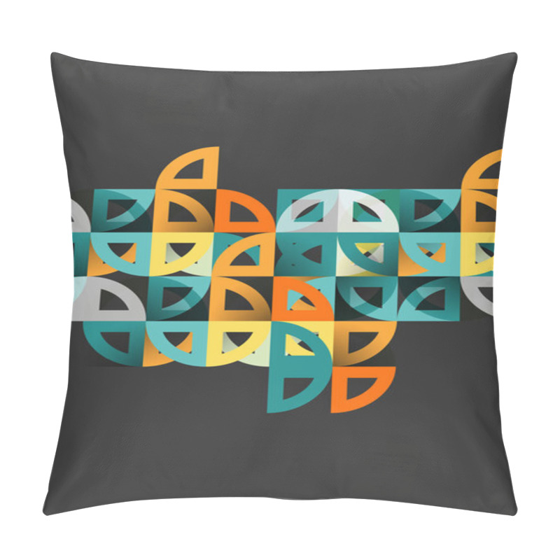 Personality  Cut Paper Circles, Mosaic Mix Geometric Pattern Design Pillow Covers