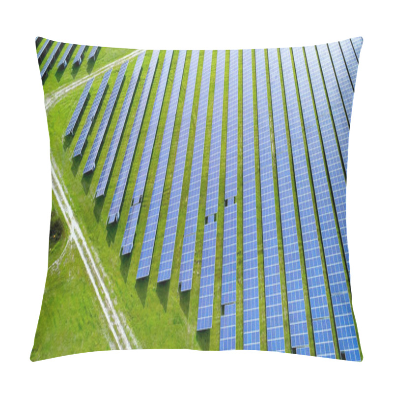 Personality  Solar Panels In Aerial View Pillow Covers