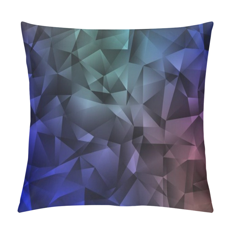 Personality  Light Blue, Red Vector Low Poly Background. Triangular Geometric Sample With Gradient.  A New Texture For Your Web Site. Pillow Covers