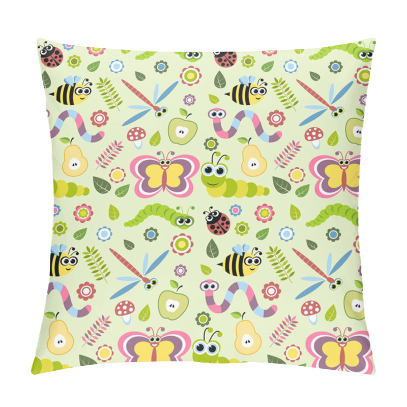 Personality  Pattern With Cartoon Insects Pillow Covers