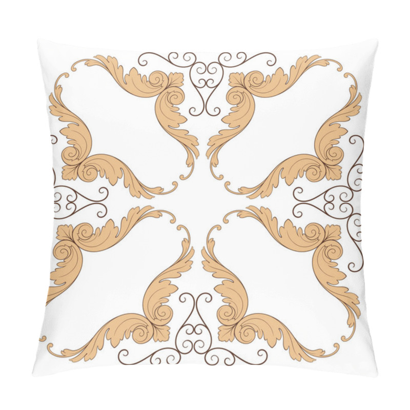 Personality  Classical Baroque Ornament Vector  Pillow Covers