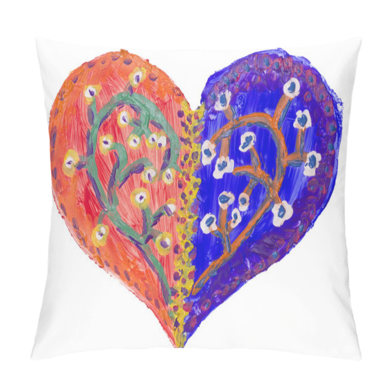 Personality  My Human Heart Art Concept Pillow Covers