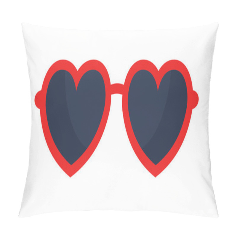 Personality  Vector Heart Glasses Isolated On White Background. Pillow Covers