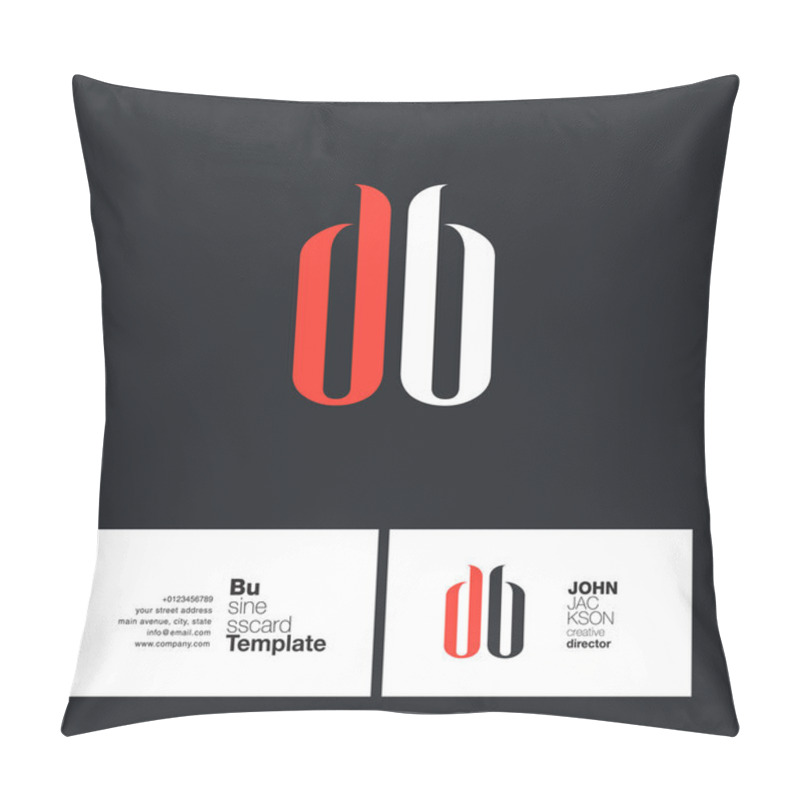 Personality  DB Letters Logo Business Card pillow covers