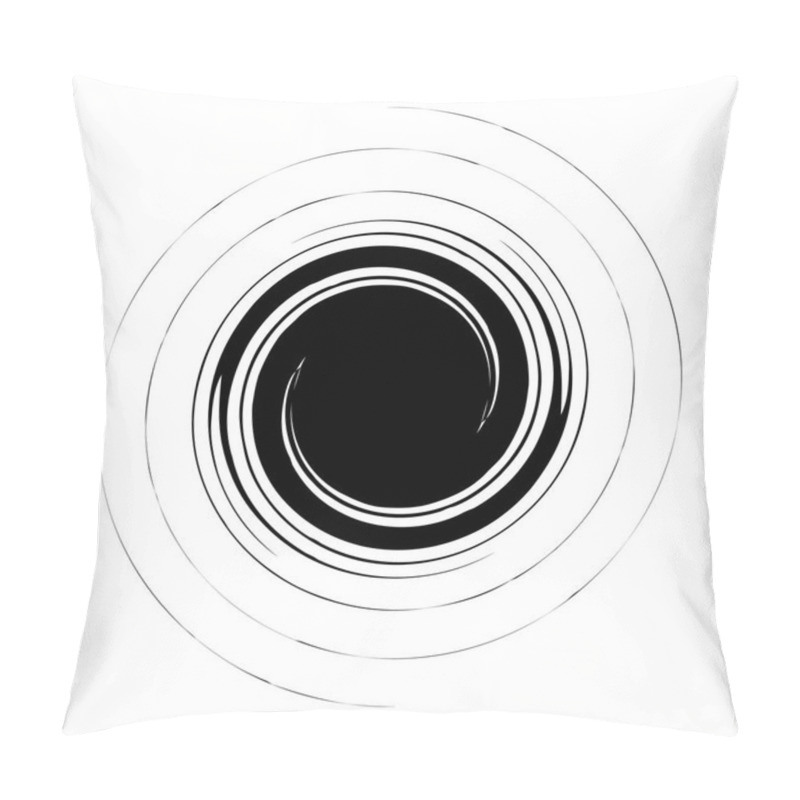 Personality  Spiral, Swirl, Twirl Abstract Design Element. Rotating Motif, Vector Illustration Pillow Covers