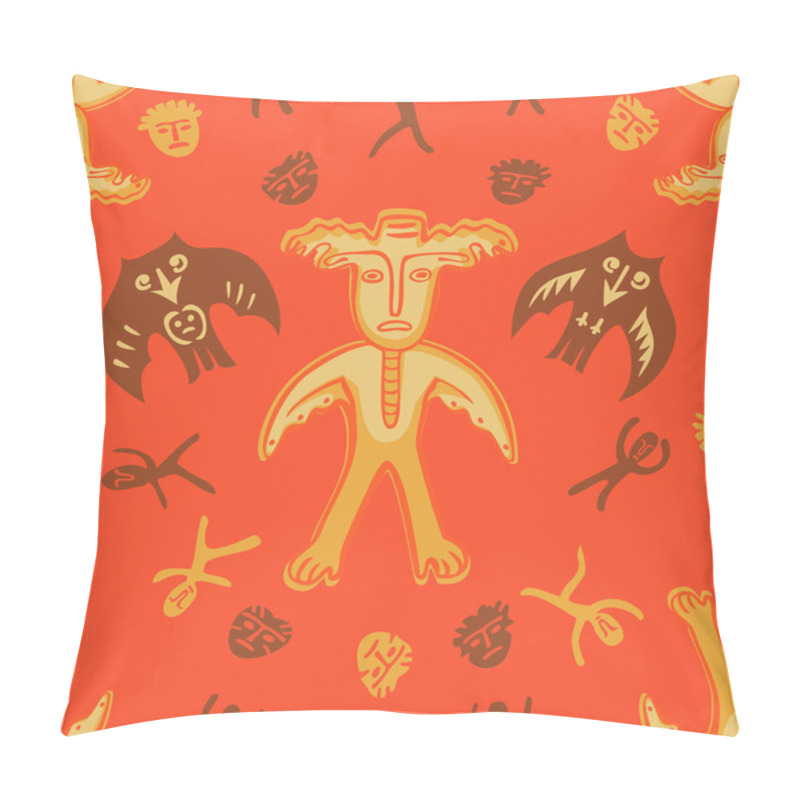 Personality  Vector Man-moose Seamless Pattern Red Pillow Covers