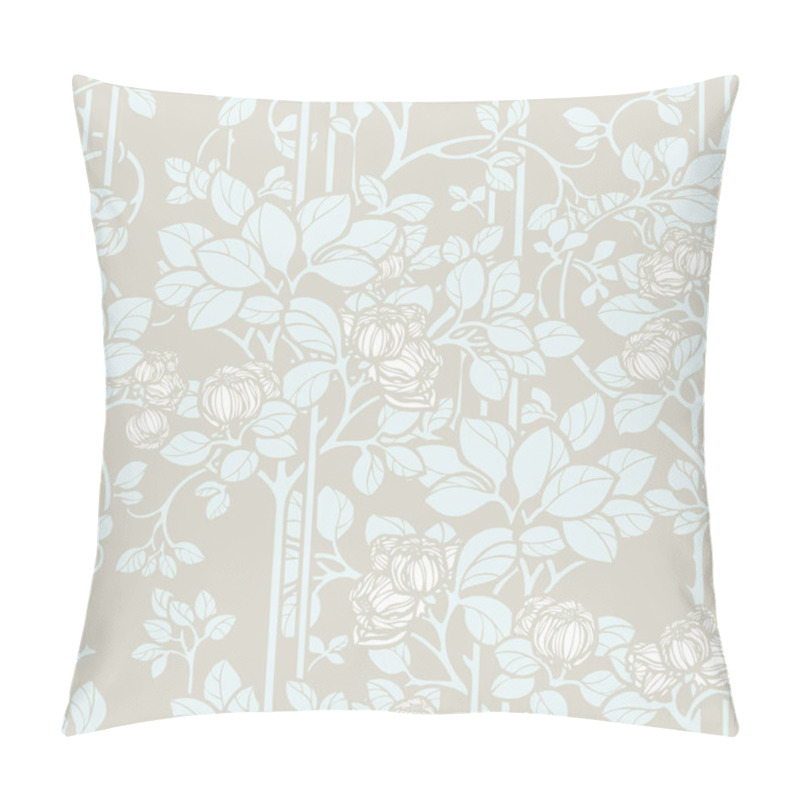 Personality  Floral Seamless Pattern. Flowers Roses Illustration Pillow Covers