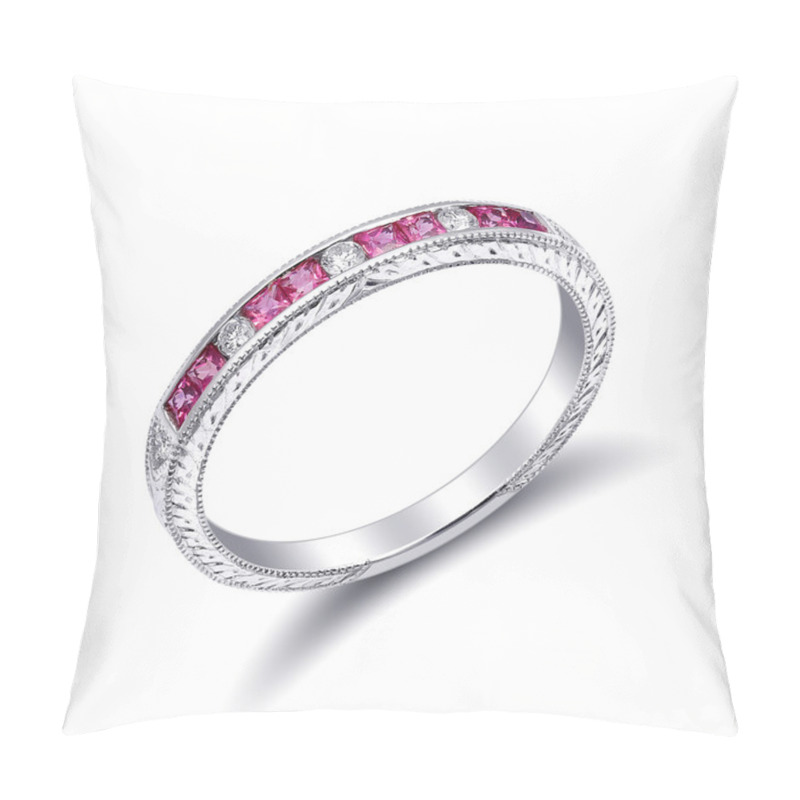 Personality  Natural Pink Sapphire Ring Pillow Covers