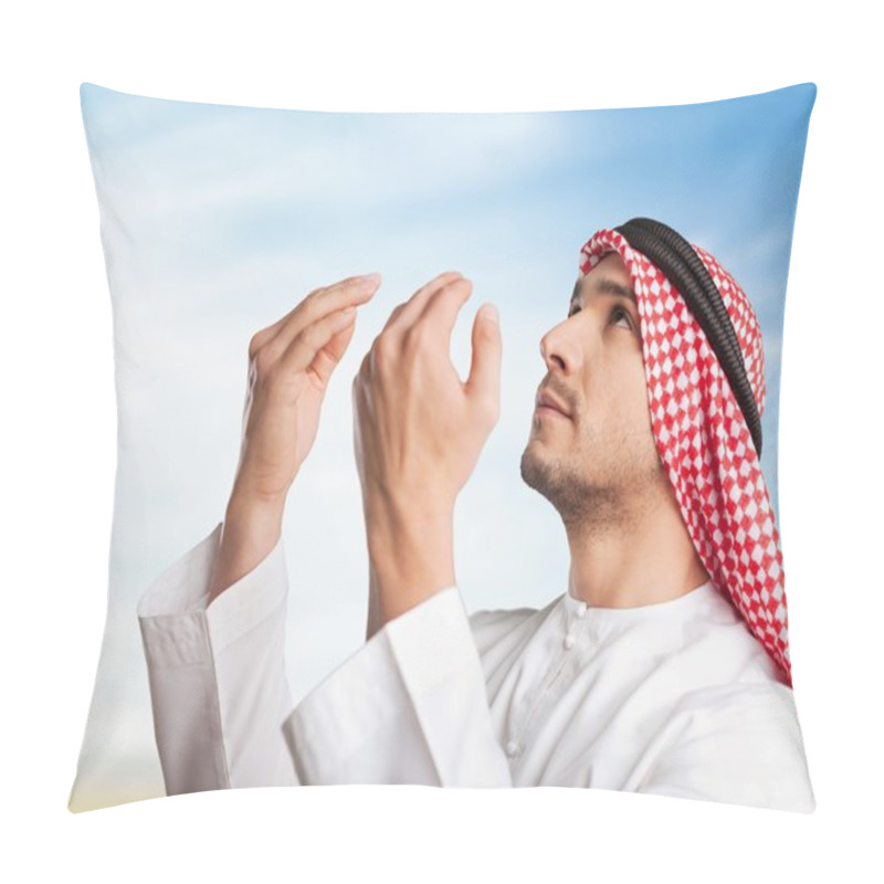 Personality  Saudi, Turban, Man. Pillow Covers