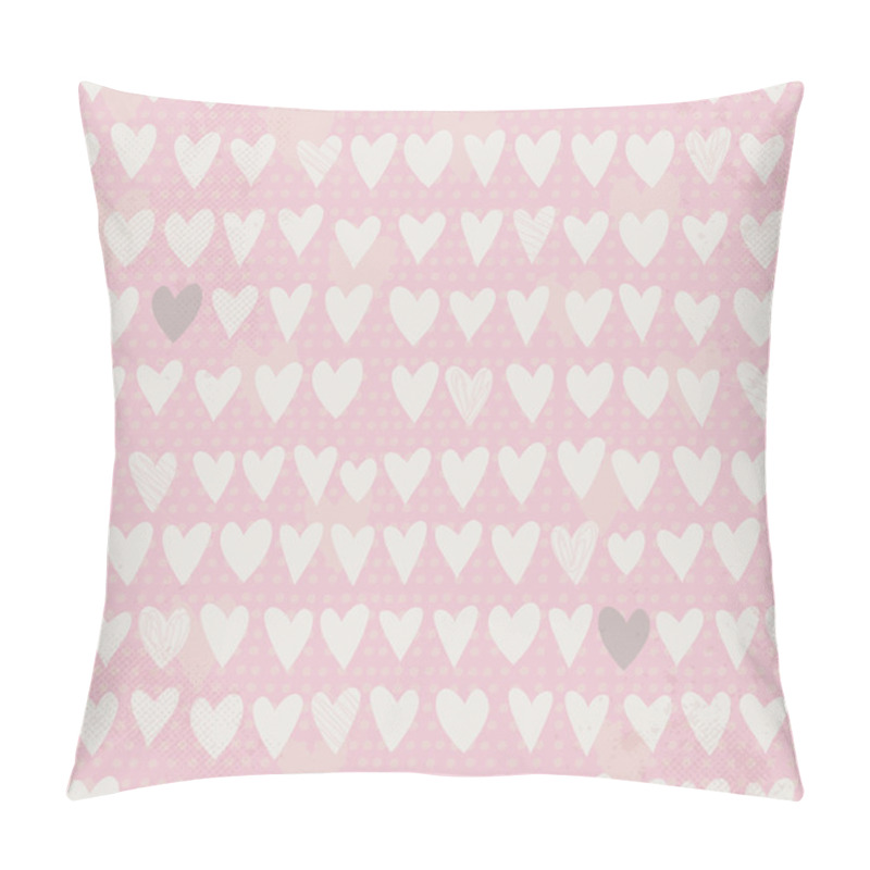 Personality  Romantic Seamless Pattern With Small Hand Drawn Hearts Pillow Covers