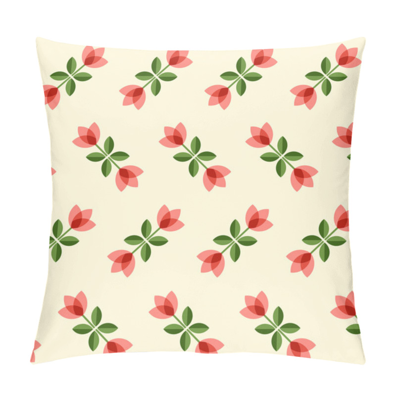 Personality  Seamless Floral Pattern, Geometric Flowers Pillow Covers