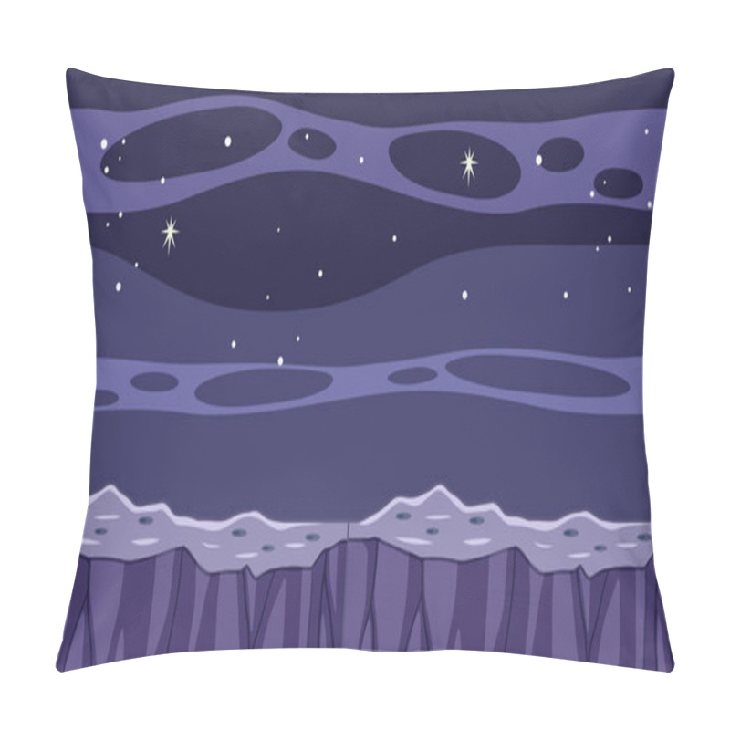 Personality  Fantasy Outer Space Scene In Cartoon Style Illustration Pillow Covers