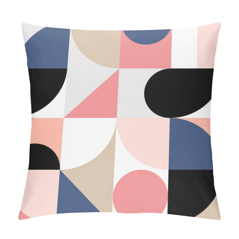 Personality  Minimalistic Seamless Pattern With Geometric Shapes. Abstract Vector Background. Pillow Covers