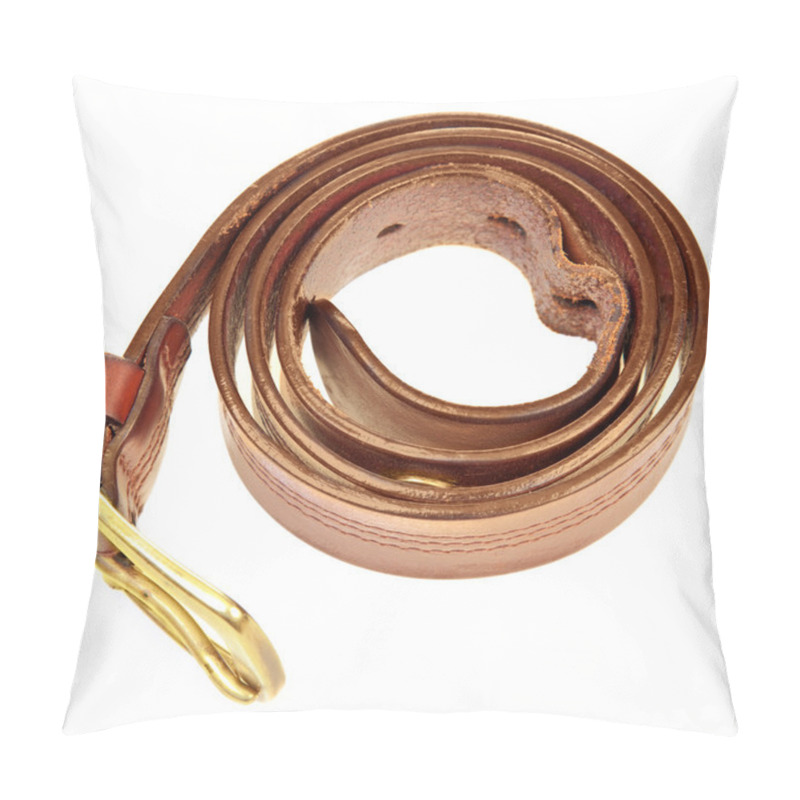 Personality  Used Broun Leather Belt Pillow Covers