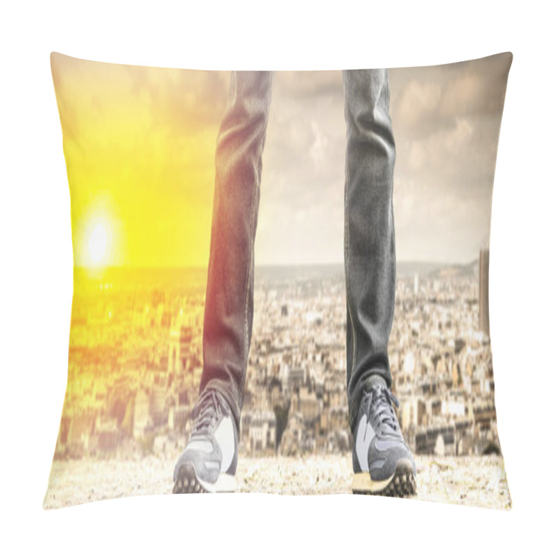 Personality  A Man Standing In The Suburbs Pillow Covers