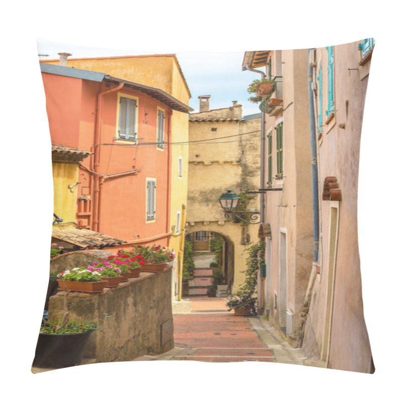 Personality  Old Narrow Street In Menton Pillow Covers