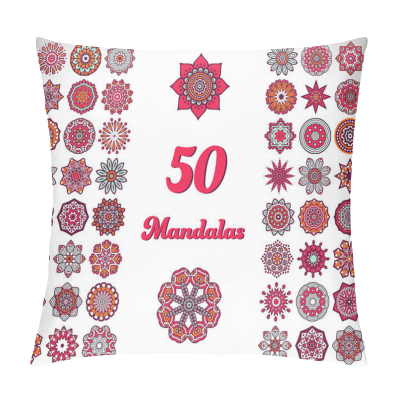 Personality  Ornament Beautiful  Card With Mandala. Pillow Covers