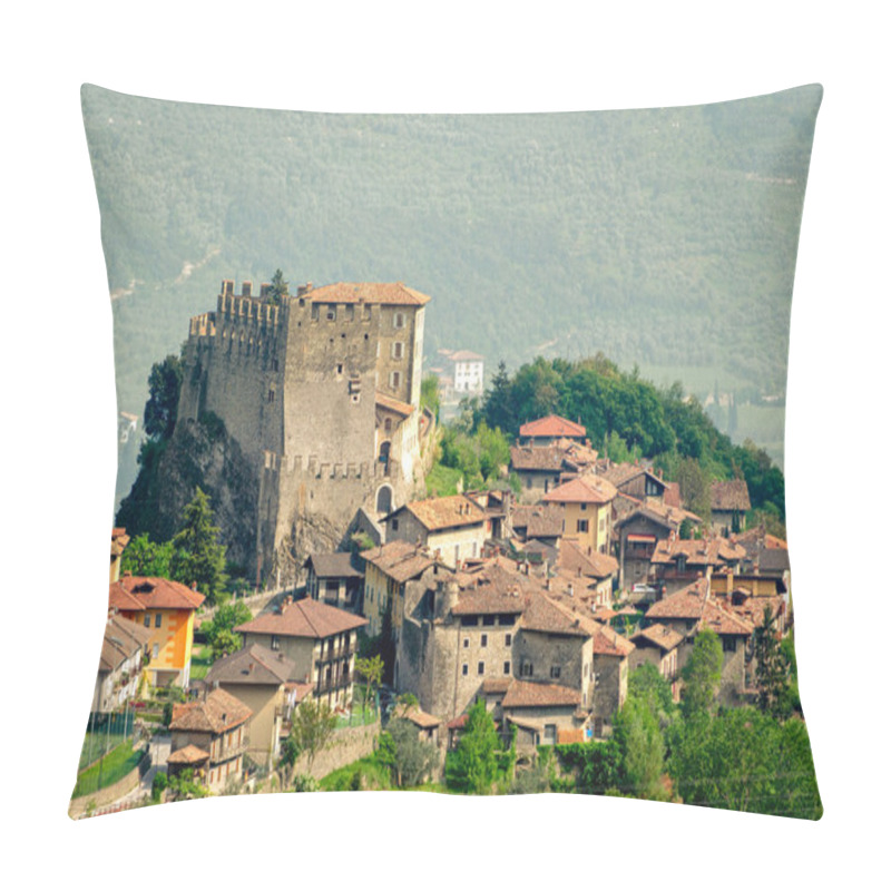 Personality  Tenno, Trentino Alto Adige (Italy), Village And Castle Pillow Covers