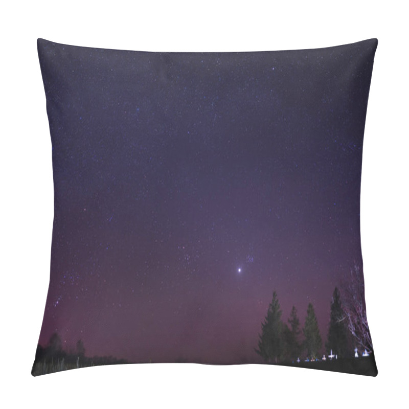 Personality  Starry Night Sky With Trees Pillow Covers