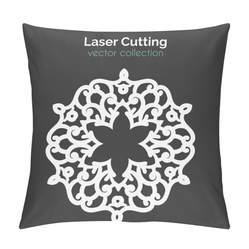 Personality  Laser Cutting Template. Round Card. Die Cut Mangala Pillow Covers