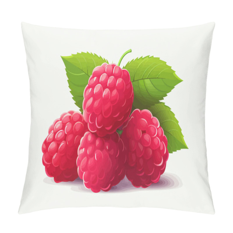 Personality  Raspberry Vector Flat Minimalistic Isolated Vector Style Illustration Pillow Covers